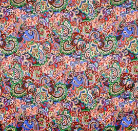 Hedvábný satén paisley vzor
