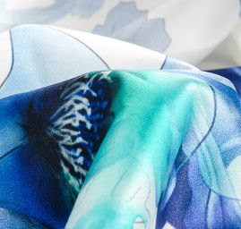 Hedvábný satén japonerie kupón