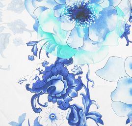 Hedvábný satén japonerie kupón