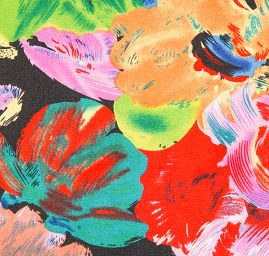 Hedvábný satén květinový motiv