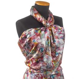 Hedvábný satén motiv malba akvarel