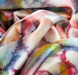 Hedvábný satén motiv malba akvarel