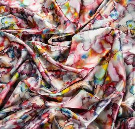 Hedvábný satén motiv malba akvarel