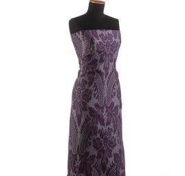 Replika historické tkaniny Rokoko fialová/růžová