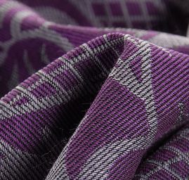 Replika historické tkaniny Rokoko fialová/růžová