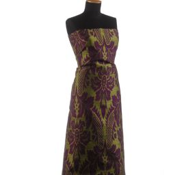 Replika historické tkaniny Rokoko fialová/zelená