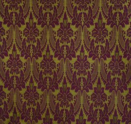 Replika historické tkaniny Rokoko fialová/zelená