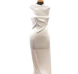 Satén perlový pružný slonová kost