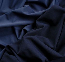 Pletenina úplet scuba crepe oboustranný tm.modrá/modrá