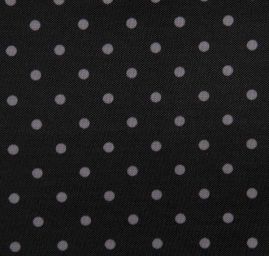 Podšívka jemná žakár polyester puntíky bílá/černá