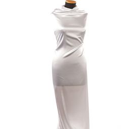 Krep satén perlový nepružný slonová kost