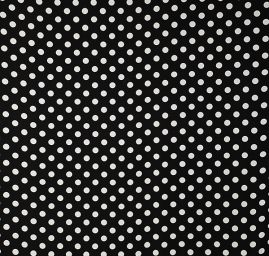 Šifon vzor puntík bílý/černý