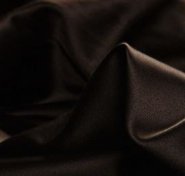 Satén pružný matný pevnější tmavě hnědý