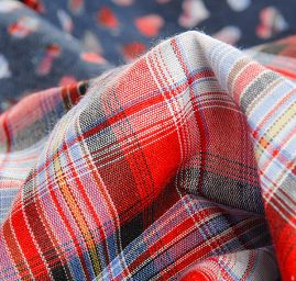 Efektní riflovina srdíčka/kostky