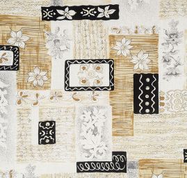 Viskozová látka na šaty patchvorkový vzor květin