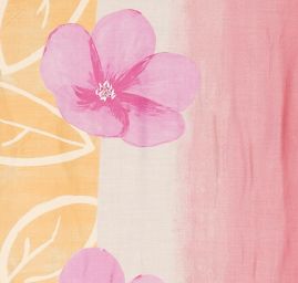 Viskozová látka na šaty s velkým květem