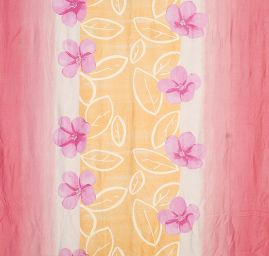 Viskozová látka na šaty s velkým květem