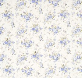 Bavlněná látka z kolekce Dapper s modrým kytičkovým motivem