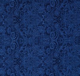 Žakárová pružná látka romantický vzor modrá