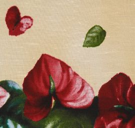 Viskozová letní látka bordura květy