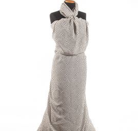 Viskózová látka geometrický motiv kostky