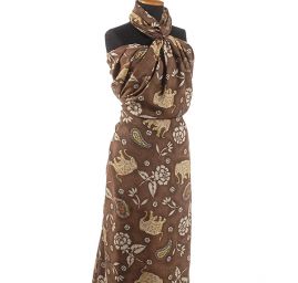 Viskózová látka orientální zvířecí vzor