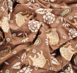 Viskózová látka orientální zvířecí vzor