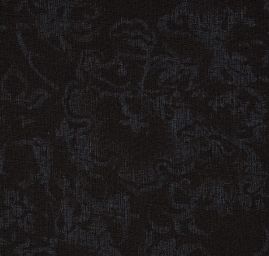 Voál bavlna směs květinový vzor tm.modrá/hnědá