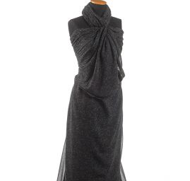 Voál bavlna směs jemný abstraktní motivem