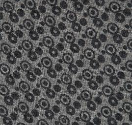 Voál bavlna směs vzor puntíky modrá/šedá