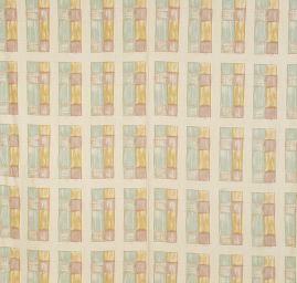 Viskózová letní látka geometrický vzor pastel zelená