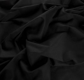 Riflovina bavlněná látka pružná černá