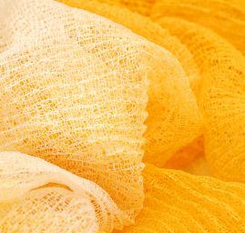 Síť kreš velká oka žlutobílá