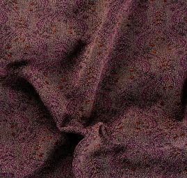 Žakárová oděvní  látka secesní vzor jeřabiny růžová