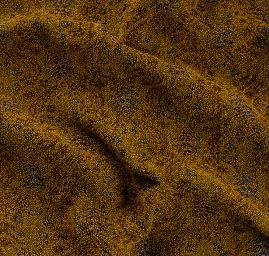 Žakárová oděvní látka secesní vzor jeřabiny žlutá