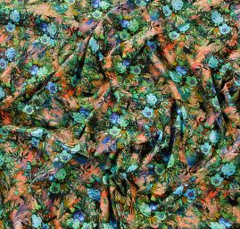 Úplet jemný viskozový květy modré růže