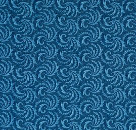 Organza vyšívaná květinový ornament tm.modrá