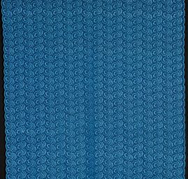 Organza vyšívaná květinový ornament tm.modrá