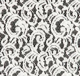 Krajka na tylu s velkými oky bílá