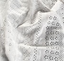 Madeira bavlněná květinový geometrický vzor 