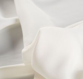 Hedvábný krepdešín pružný slonová kost