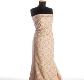 Bavlněná látka květinový paisley vzor červený