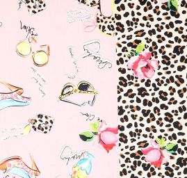 Bavlněné látka vzor sluneční brýle/botičky lodičky