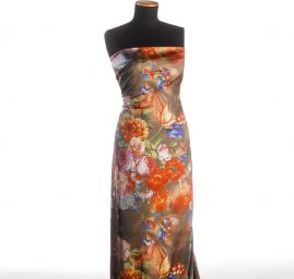 Satén matný hnědý