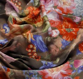 Satén matný hnědý