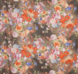 Satén matný hnědý