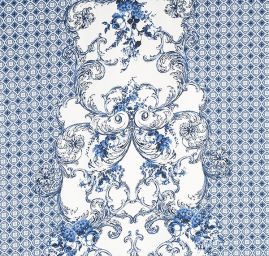 Satén matný modrý