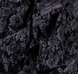 Krajka jemná květy šedé