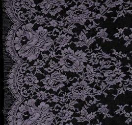 Krajka jemná květy šedé