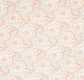 Bavlněná látka květinový paisley vzor růžový